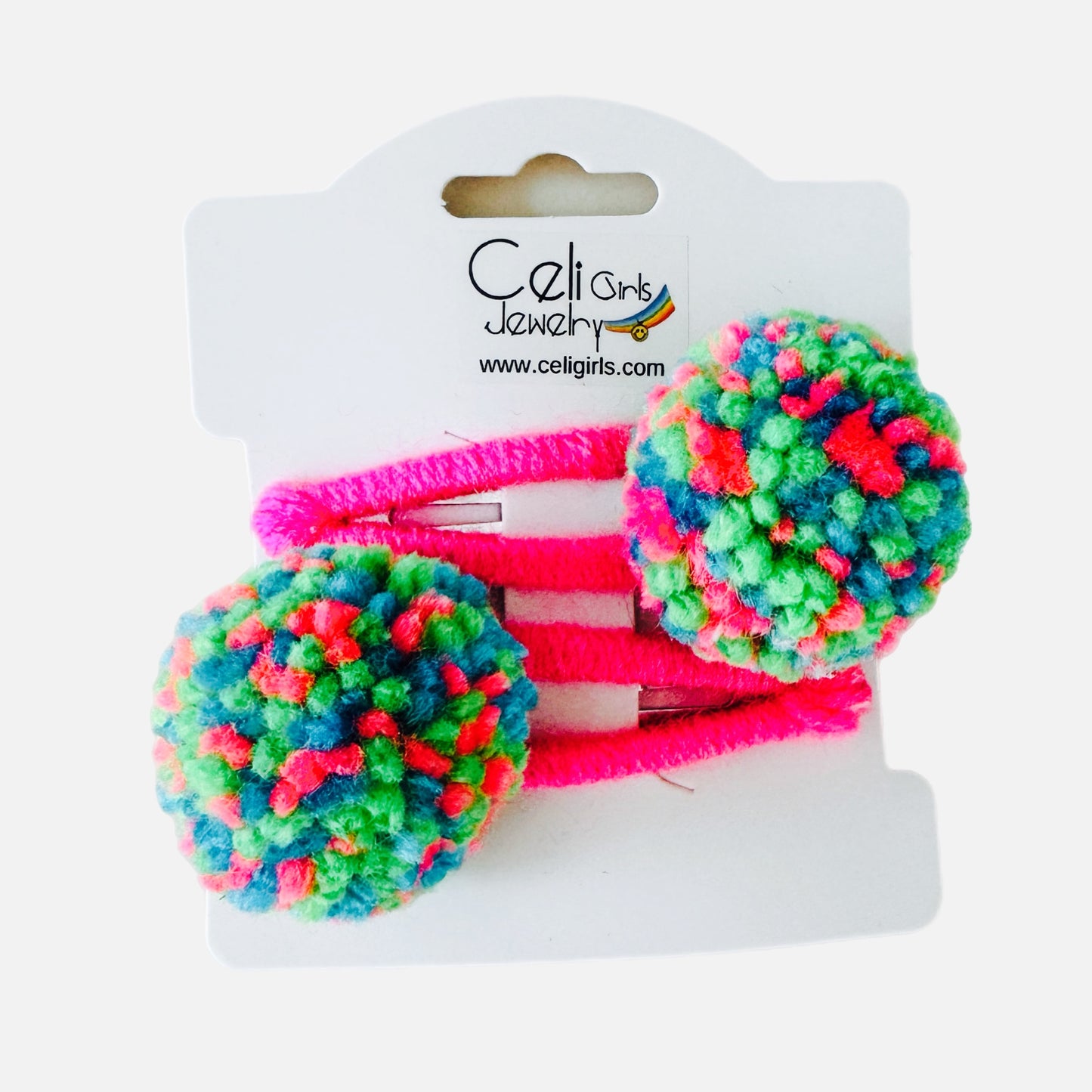 POMPOM GIRL'S SNAP BARRETTE